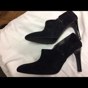 Suede heel booties. Barely new. Nice touch to them